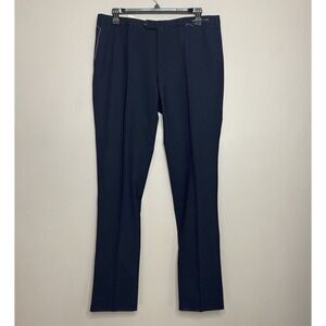 PT01 Slim Fit Stretch Virgin Wool Blend Pants Unfinished Hem Italy 56/38"‎ Waist